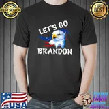 Let's Go Brandon Eagle American Flag T-Shirt