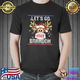 Let's Go Brandon Funny Rinder Ugly Christmas T-Shirt