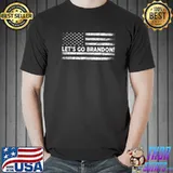 Let's Go Brandon Joe Biden Chant Impeach Biden USA Flag T-Shirt Unisex