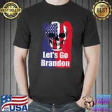 Let's Go Brandon Meme skull T-Shirt Unisex