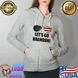 Let's Go Brandon men women funny T-Shirt Full Zip Hooded