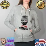 Let's Go Brandon Patriotic Bearded Man T-Shirt Full Zip Hooded