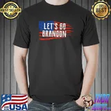 Let's Go Brandon Shirt Cool Conservative American Flag T-Shirt Unisex
