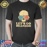 Let's Go Brandon , skull american flag T-Shirt