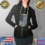 Let's Go Brandon Tee Conservative Anti Liberal US Flag T-Shirt Full Zip Hooded
