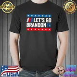 Let's Go Brandon Tee Conservative Anti Liberal US Flag T-Shirt Copy Unisex