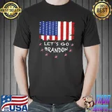 Let's Go Brandon Tee Conservative Anti Liberal US Flag T-Shirt Copy Copy Copy Copy Unisex