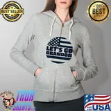 Let's Go Brandon US Flag Conservative Anti Liberal T-Shirt Full Zip Hooded