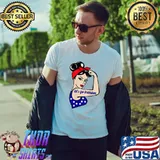 Let's Go Brandon USA Flag Conservative Republican Women Mem T-Shirt