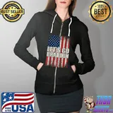 Let's Go Brandon Conservative Anti Liberal US Flag Gift Idea T-Shirt Full Zip Hooded