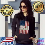 Let's Go Brandon Conservative Anti Liberal US Flag Gift Idea T-Shirt Hoodie