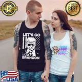 Lets go brandon donald trump american flag s Tank Top