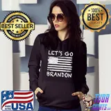 Lets Go Brandon Let's Go Brandon Us Flag Colors T- Hoodie