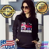 Let’s Go Brandon Messy Us Bun America Flag Shirt Hoodie