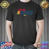 Let's Go Brandon Racing Car US Flag Funny Gift Idea 80 90s Raglan Baseball T-shirt