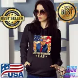 Let’s Go Brandon Trump Middle Finger Men Women T-Shirt Hoodie