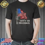 Let's Go Brandon Veteran US Army Battle Flag T-Shirt