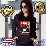 Level 10 Unlocked Official Teenager 10th Birthday T-Shirt