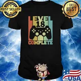 Level 18 Complete 18 Years Birthday Vintage T-Shirt