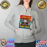 Level 29 Unlocked Awesome Since 1993 29th Comics Birthday T-Shirt Full Zip Hooded