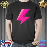 Lightning Bolt Pink Purple Graphic Easy Halloween Costume T-Shirt