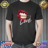 Love Black Sexy Kiss Lips Summer Female shirt