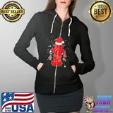 Love Firefighter Christmas Shirt Full Zip Hooded