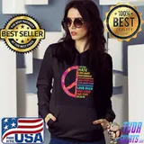 Love over hate love over indifference love over ignorance Hippie Shirt Hoodie