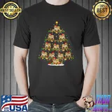 Lynx Lover Xmas Lighting Santa Lynx Christmas Tree T-Shirt