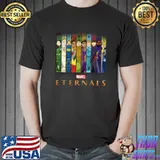 Marvel Eternals Group Shot Illustrated Panels Shirt