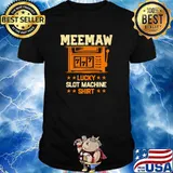 Meemaw Lucky Slot Machine Shirt Casino Grandma Gambling Nana Premium T-Shirt