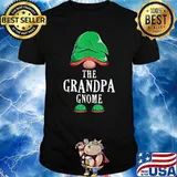 Mens The Grandpa Gnome Christmas Family Matching Group Costume T-Shirt