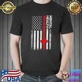Mental Health Nurse Nursing RN American flag T-shirt