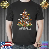 Merry Chickmas Chicken Christmas Tree Chicken Lovers Premium T-Shirt