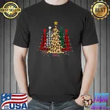 Merry Christmas Trees with Buffalo Plaid & Leopard T-Shirt Unisex