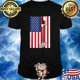 Metal Detector American Flag Metal Detecting T-shirt