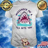 Misgender me and I’ll bite you Trans flag shirt