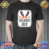 Momma Reindeer Matching Family Pajama Merry Christmas 2021 T-Shirt