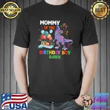 Mommy Of The Birthday Boy Shirt Dinosaur Raptor Funny T-Shirt