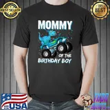 Mommy Of The Birthday Boy - TRex Dinosaur Monster Truck T-Shirt
