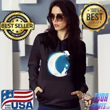 Moon Cat Play Earth Shirt Hoodie