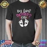My First Mothers Day Floral Pregnancy Shirt Unisex