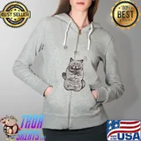 NAMASTE British Shorthair cat T-Shirt Full Zip Hooded