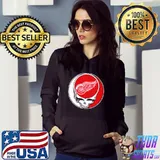 NHL Team Detroit Red Wings x Grateful Dead Logo Band Shirts