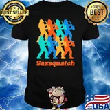 Nice Saxsquatch Big Foot Shirt