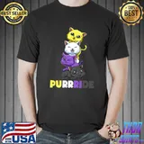 Non Binary Pride Cats Premium T-Shirt