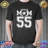 Number 55 Custom Proud Hockey Mom Personalized T-Shirt