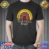 Occupational Therapist Leopard Rainbow Halloween Costume OT T-Shirt