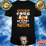 October 1956 65 Years Of Being Awesome 65th Birthday T-Shirt
