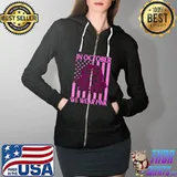 October We Wear Pink Skeleton Flag Breast Cancer Awareness T-Shirt Full Zip Hooded
